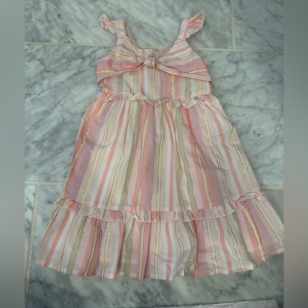 Juicy Couture Pink and Gold Striped Toddler Dress